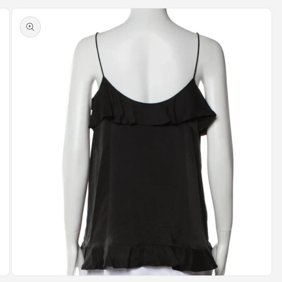 Zimmermann Black Ruffle Silk Camisole Top - Picture 2 of 2